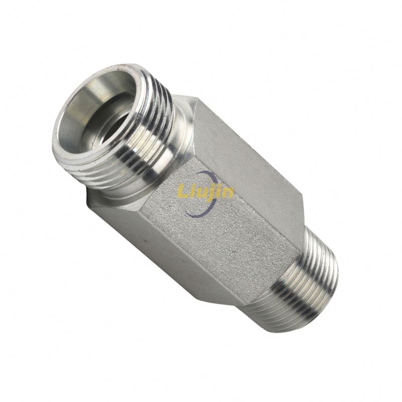 Factory supplier stainless steel metric thread hydraulic adapter pipe fitting hydraulic adapter fittings
