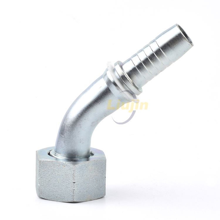 45 degree ORFS FEMALE FLAT SEAT swaged stainless steel hydraulic air hose fittings