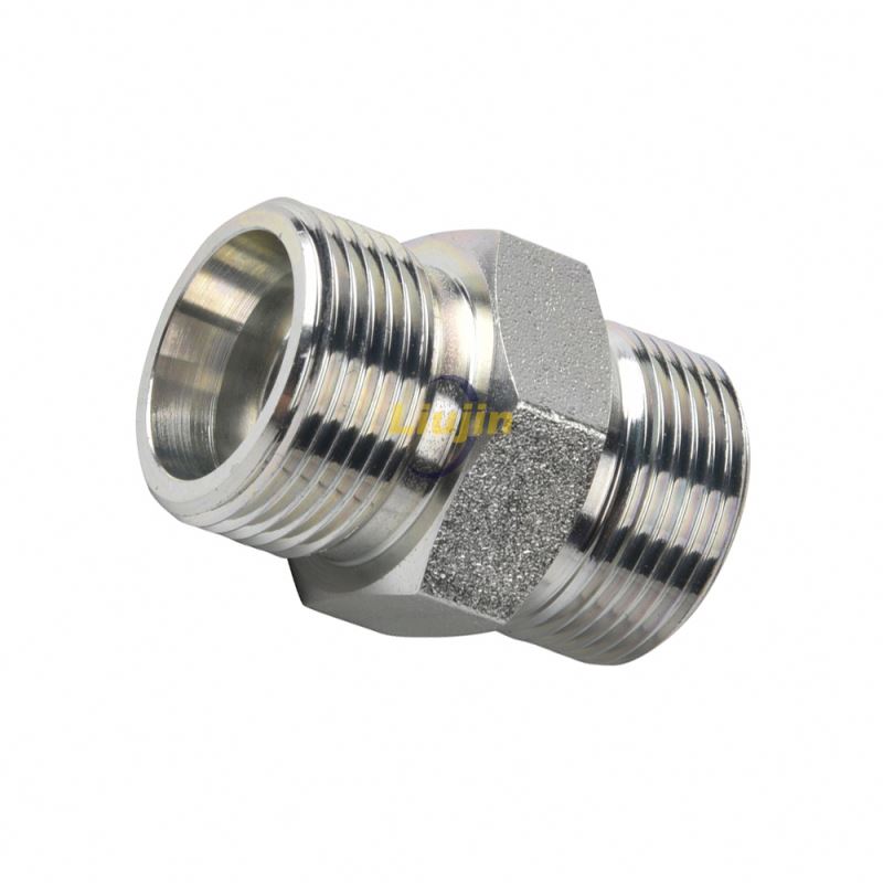 Factory direct supply metric hose crimping fittings steel hydraulic hose nipple