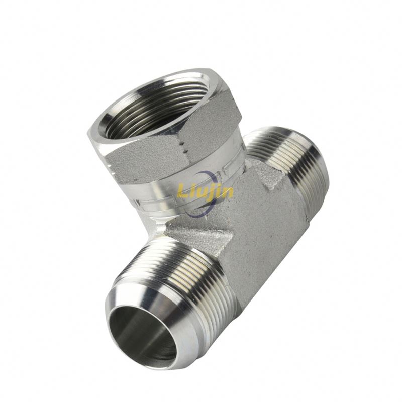 BJ-04 pipe fitting tee male female thread pipe fitting hydraulic adapter